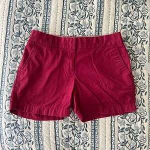 J Crew Womens Chino Short Berry Size 0